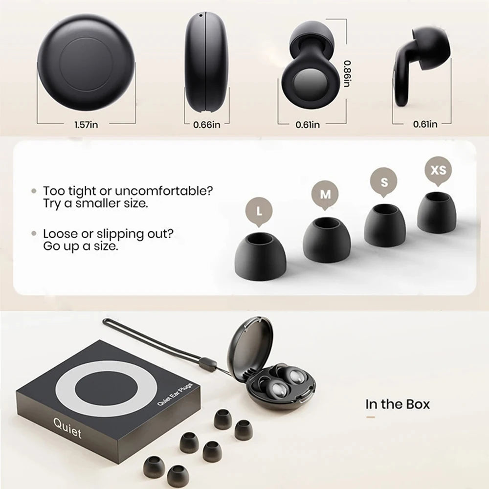 Silicone earplugs for sleeping