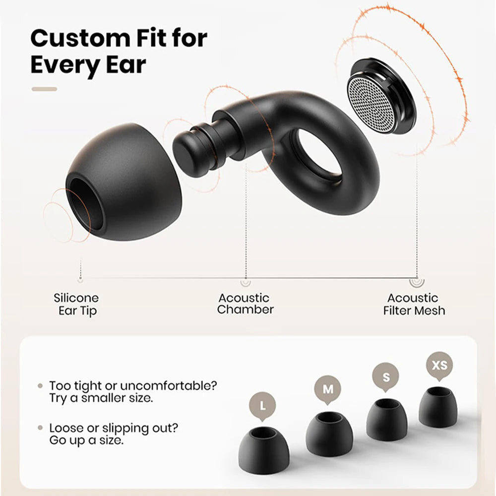 Silicone earplugs for sleeping