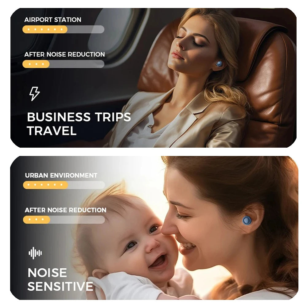 Silicone earplugs for sleeping